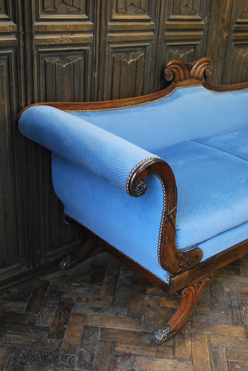 Thumbnail: Antique Rosewood Regency Sofa/ settee