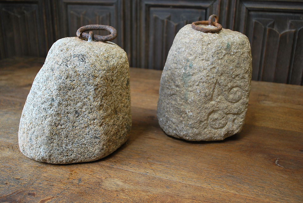 Thumbnail: Collection of Antique Stone Weights/ door stops