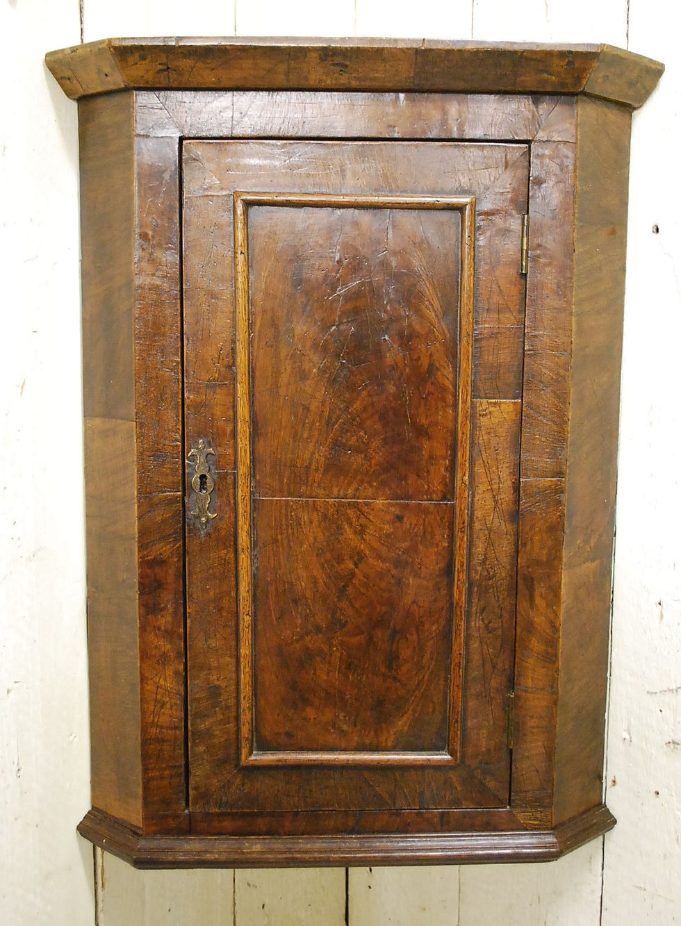 Thumbnail: Small George I Walnut Corner Cupboard
