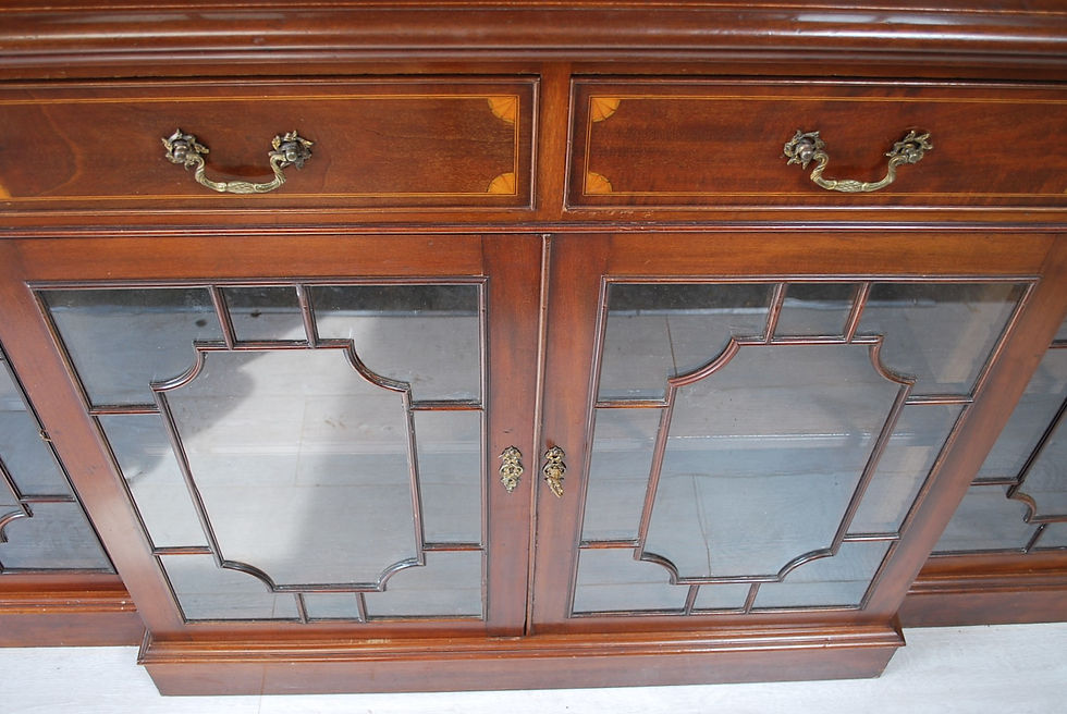 Thumbnail: English Breakfront Mahogany Bookcase