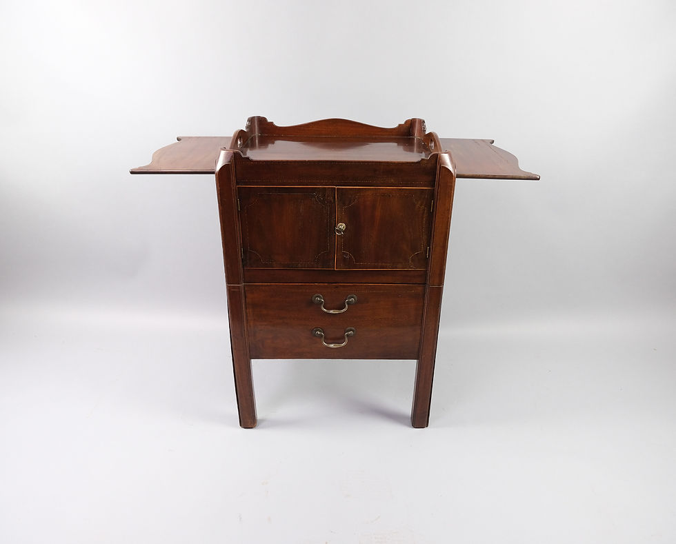 Thumbnail: Rare Georgian tray-top commode