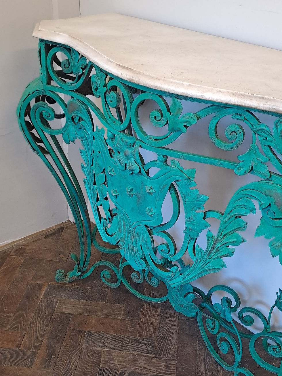 Thumbnail: French metal console table