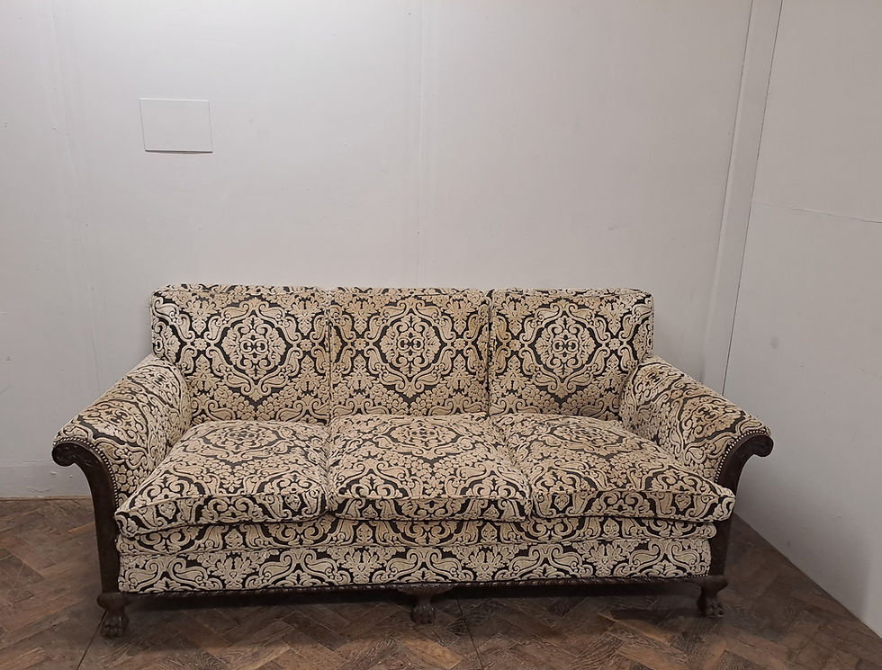 Thumbnail: Edwardian Mahogany Deep-Seated 3-Seater Sofa