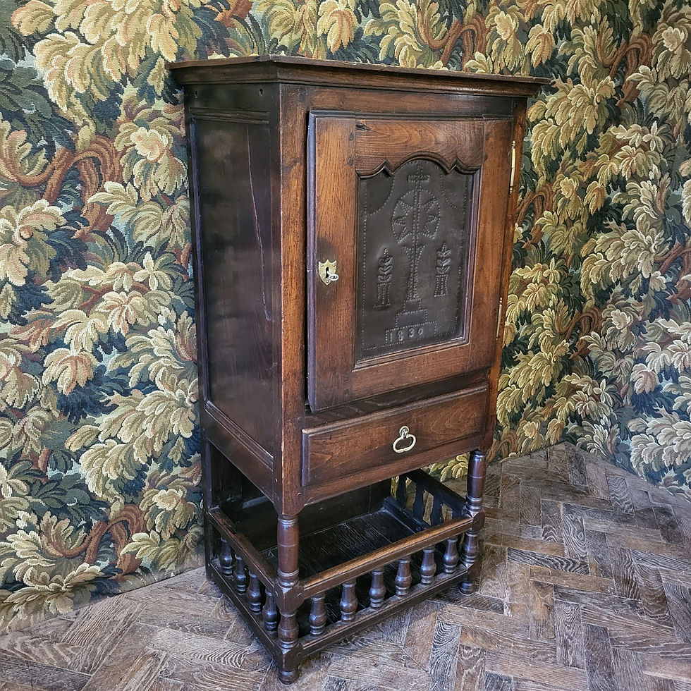 Thumbnail: Antique French Chestnut Food Cupboard