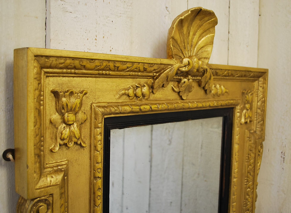 Thumbnail: Antique French C.19th Gilt Wall/overmantle Mirror