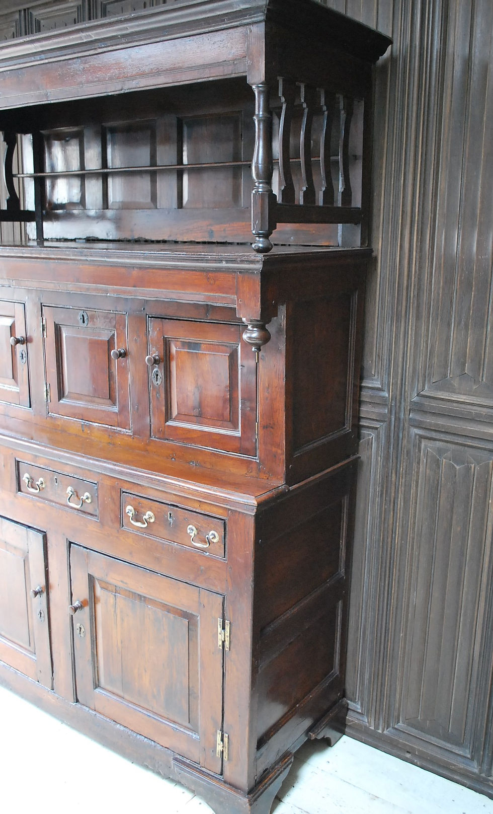 Thumbnail: Antique Welsh Oak Tridarn Cupboard