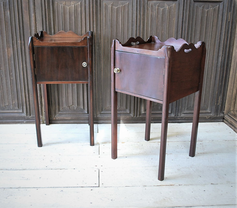 Pair of Georgian Style Mahogany Bedside Cabinets