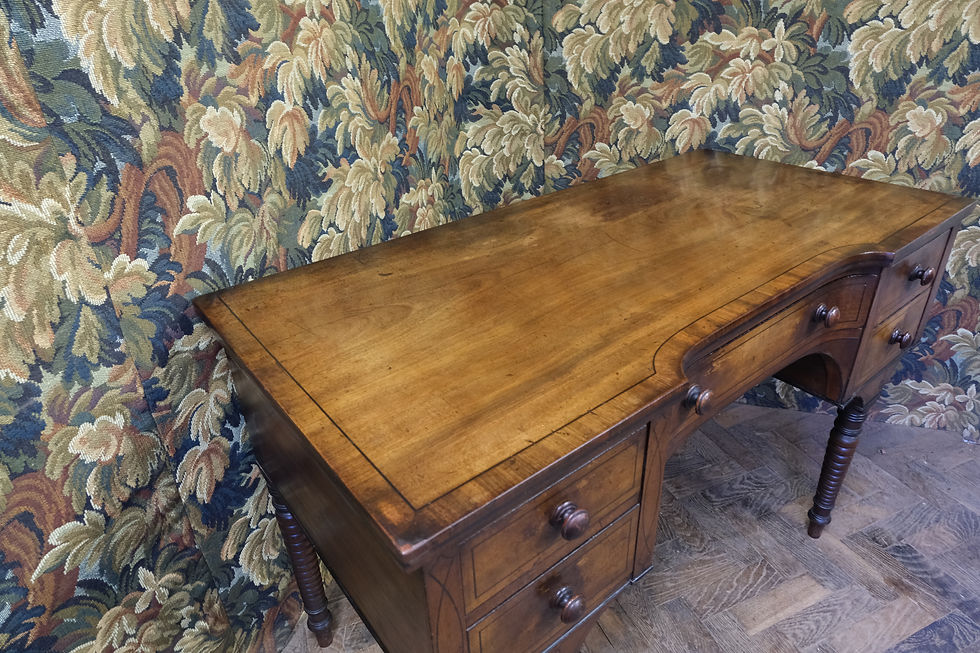 Thumbnail: Antique mahogany regency dressing table