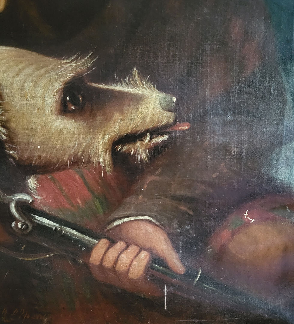 Thumbnail: Oil painting of a Scottish gentleman hunter