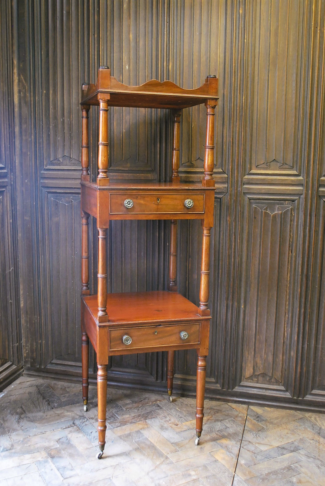 Regency Mahogany Three Tier Whatnot