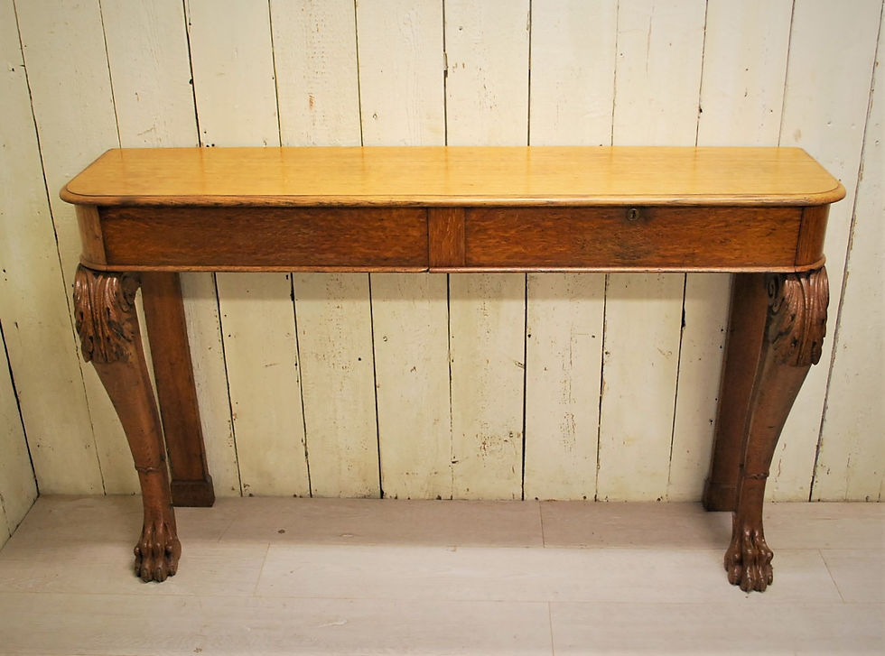 Thumbnail: Antique English Oak Console /Hall Table