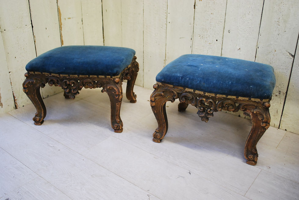 Thumbnail: Pair of French Rococo Stools