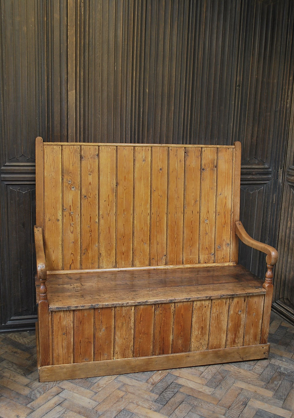 Antique English Pine Settle/bench