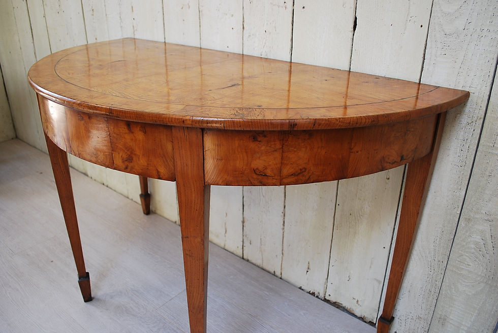 Thumbnail: Demi Lune Figured Ash Hall Table/console table