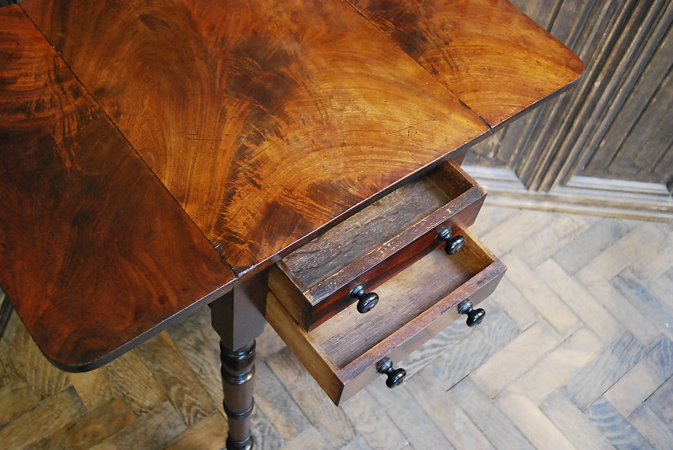 Thumbnail: Regency mahogany  occasional work table
