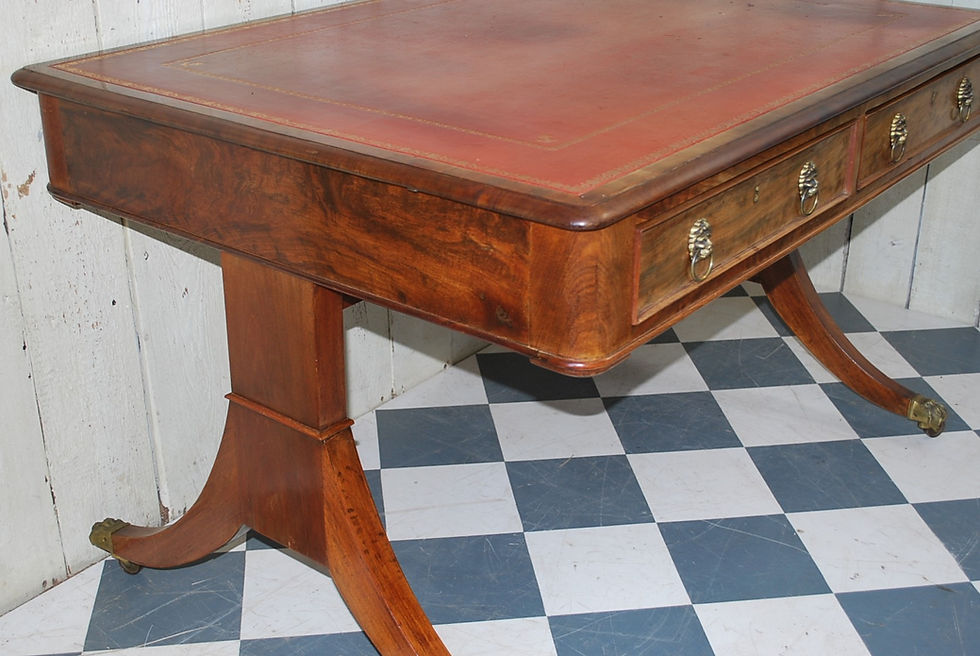 Thumbnail: Regency Mahogany Library Table/ Desk