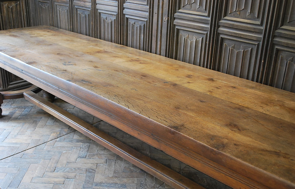 Thumbnail: Long Thick Top Farmhouse Table