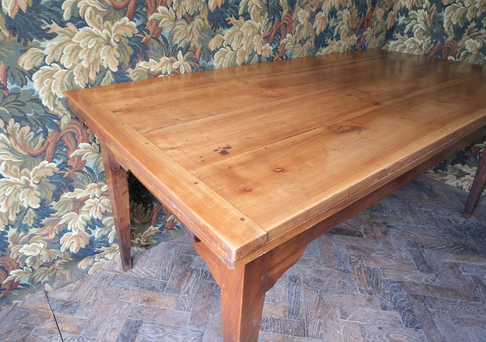 Thumbnail: French cherrywood farmhouse extending table