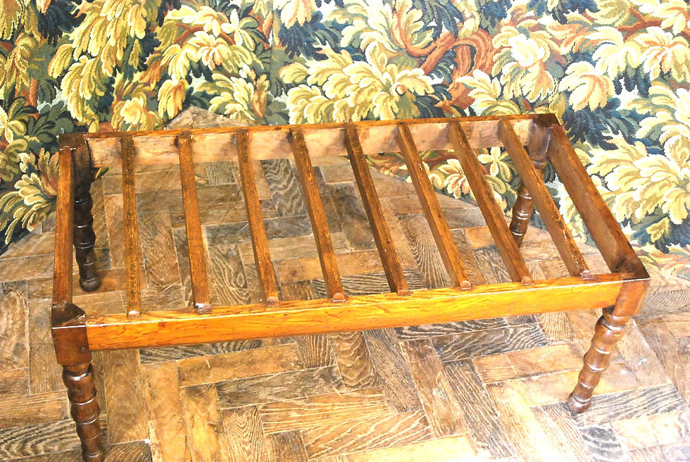 Thumbnail: Large oak luggage stand