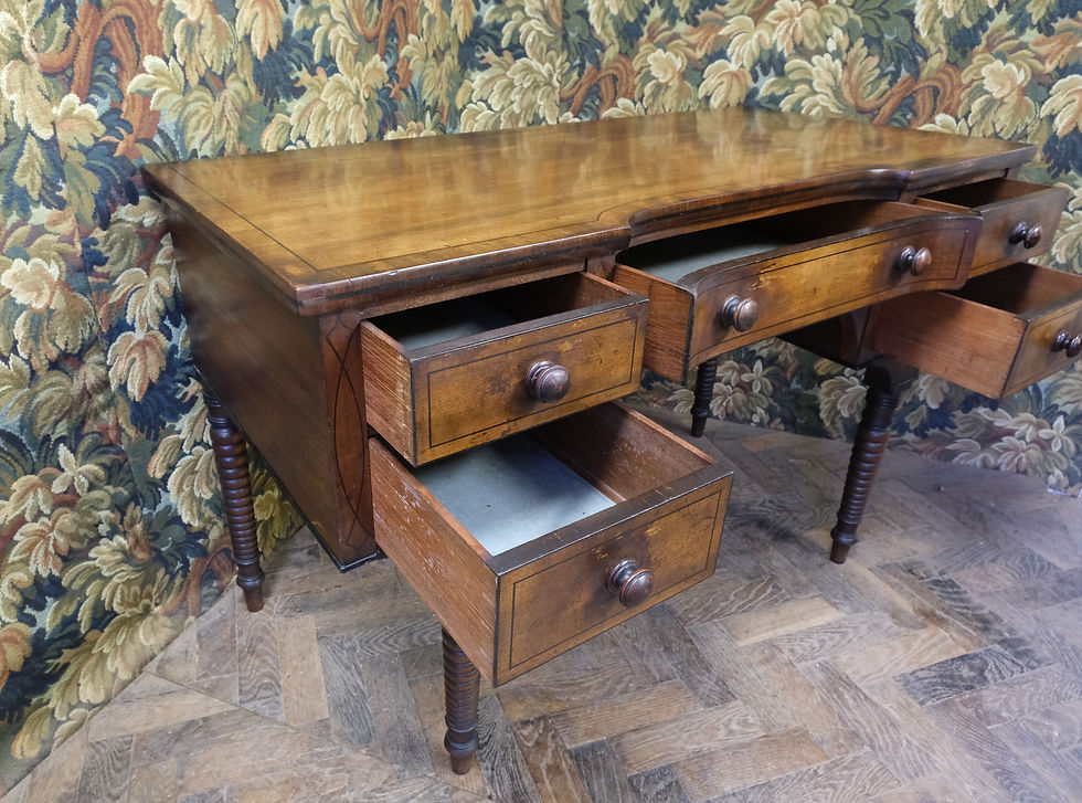 Thumbnail: Antique mahogany regency dressing table