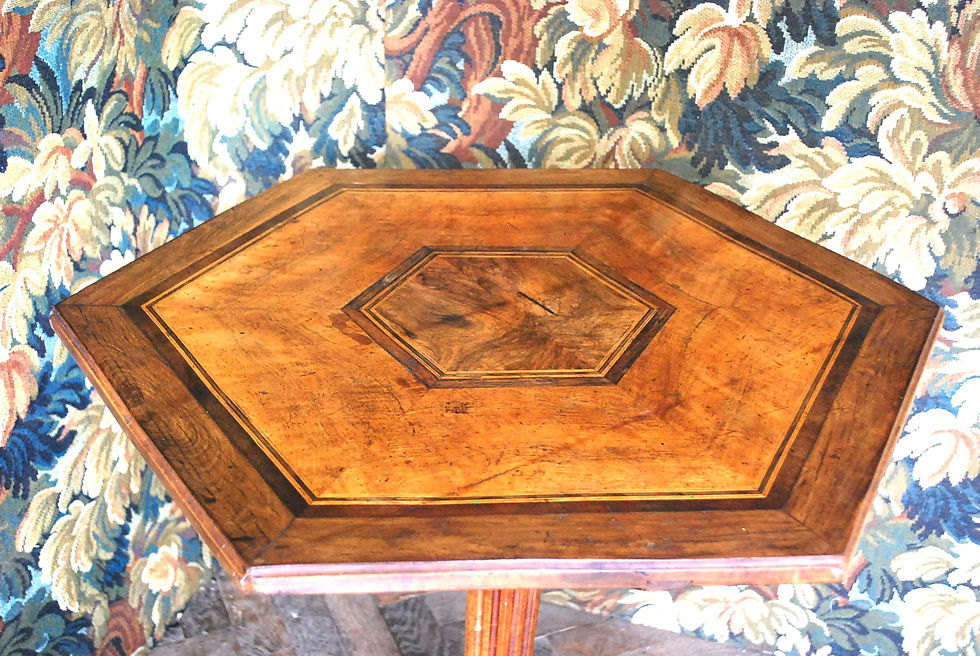 Thumbnail: Italian Walnut Tripod Hexagonal Table