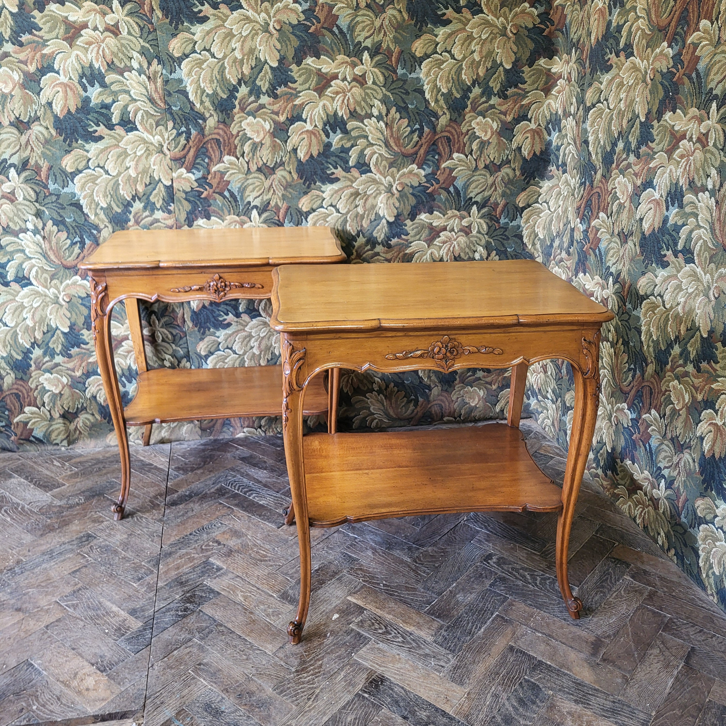 Pair of French Satin Birch Tables, Circa 1900