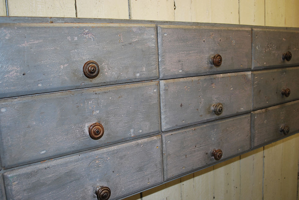 Thumbnail: Original Painted Bank of Drawers