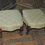 Thumbnail: Antique pair of upholstered stools