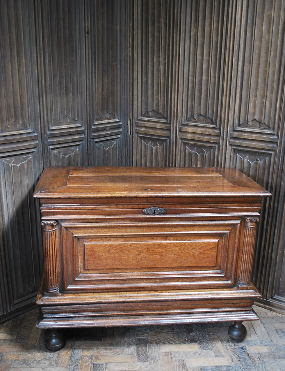 French Oak Fielded Panel Coffer