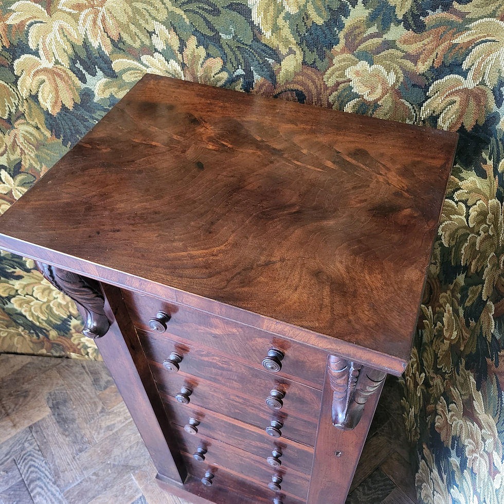 Thumbnail: Small mahogany wellington chest