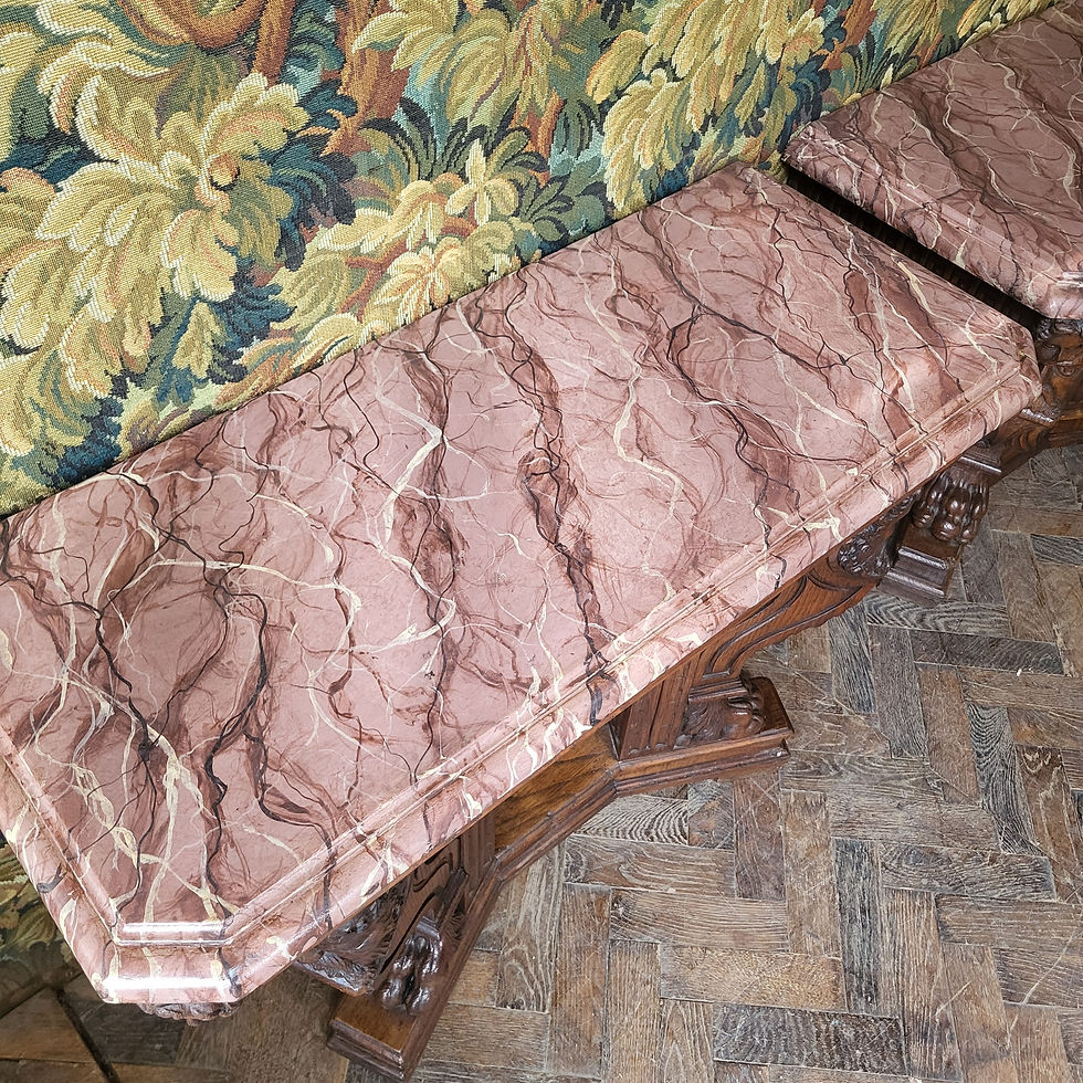 Thumbnail: Pair of French Oak Console Tables/ Hall tables