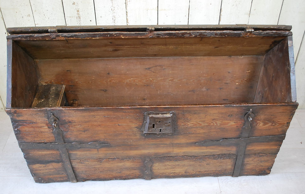 Thumbnail: Antique French 17Th-Century Maritime Strong Box/ Coffre Forte