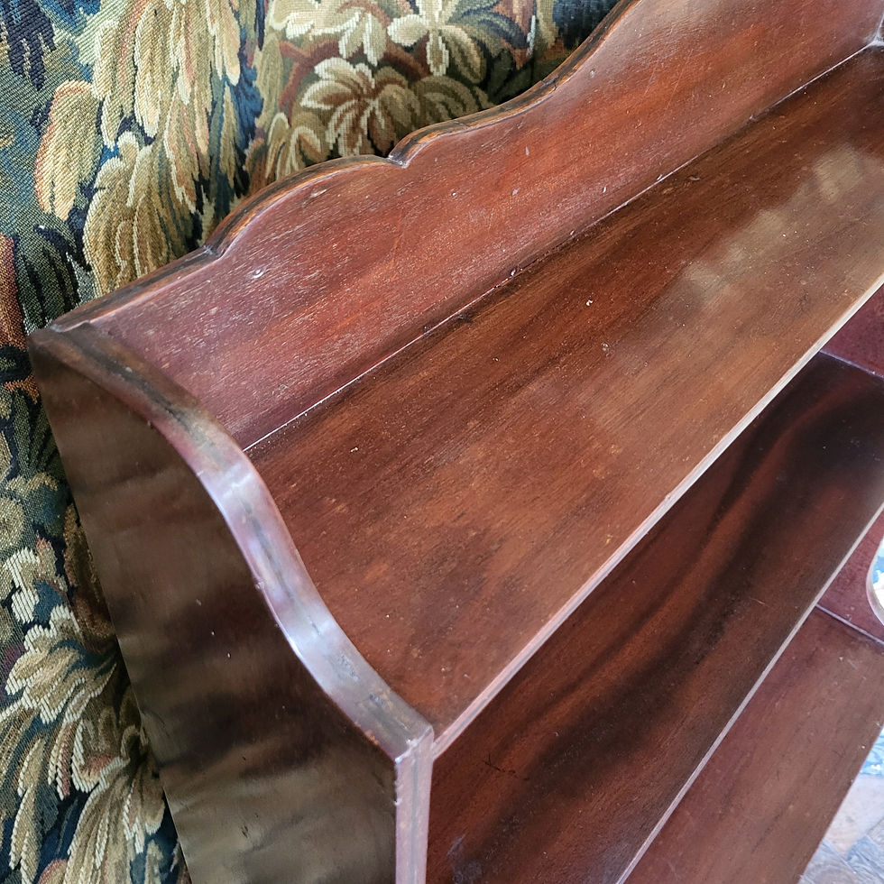 Thumbnail: Regency mahogany waterfall bookcase