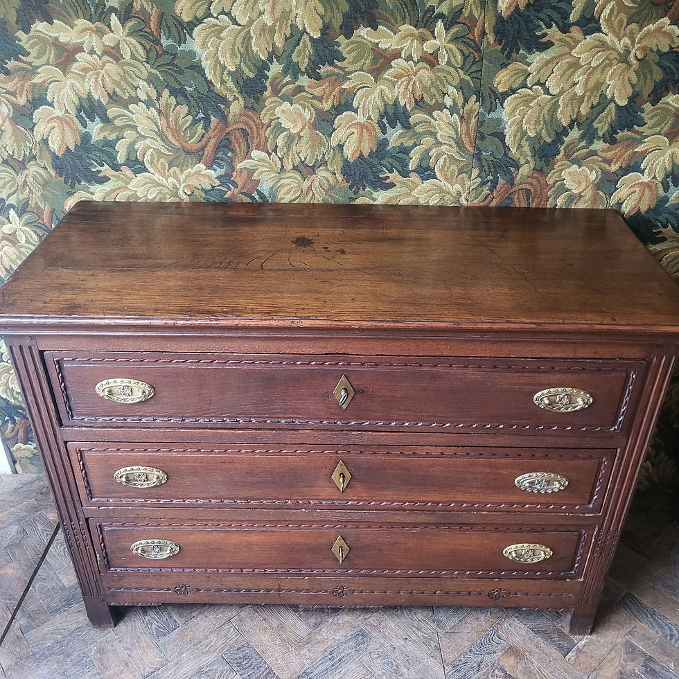 Thumbnail: French oak commode/ chest of drawers