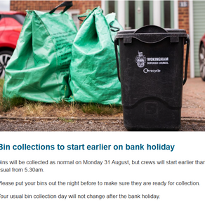 Bank Holiday bin collections
