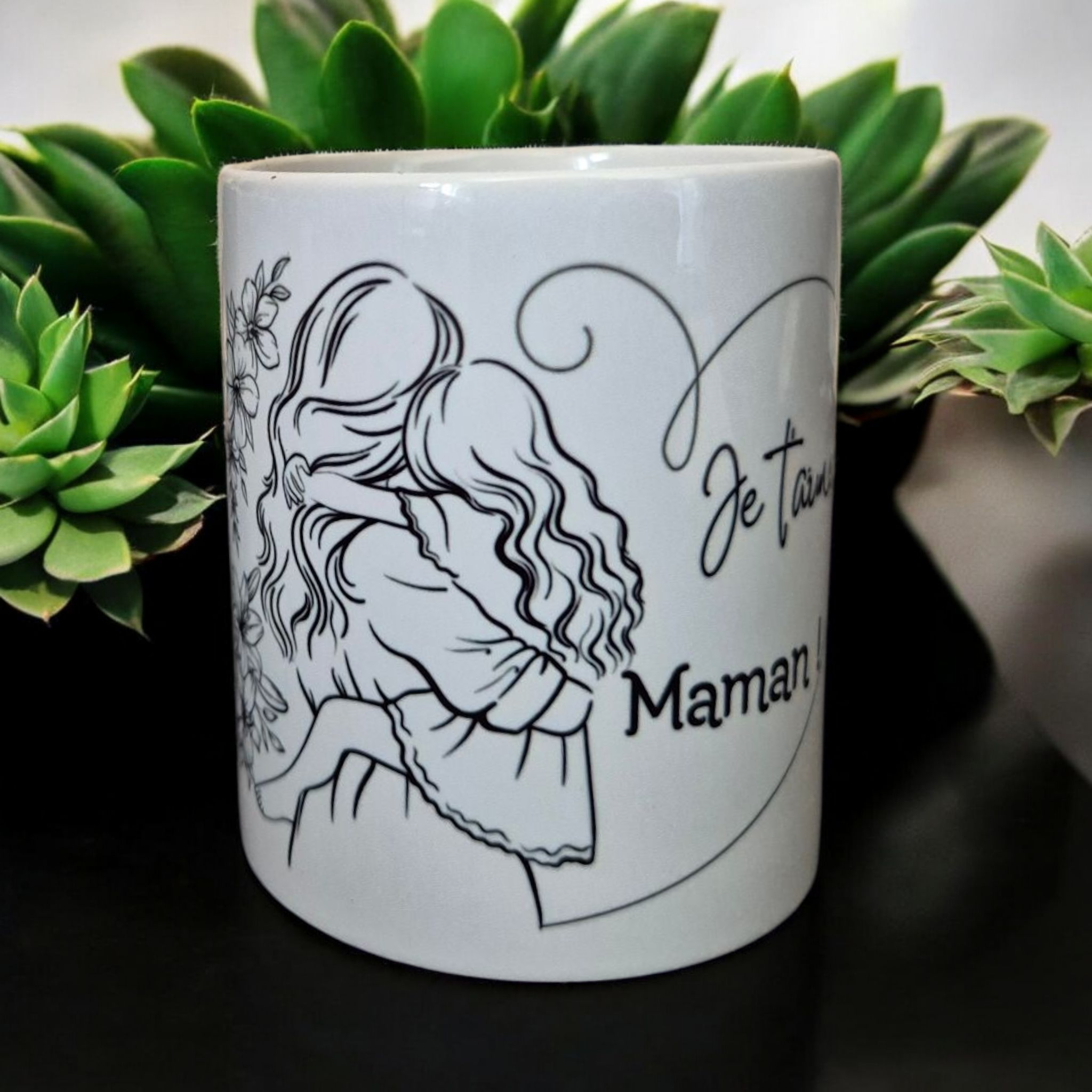 💕 Mug en céramique personnalisé – Fête des Mères 💕