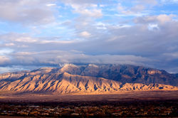 The Sandias east of Albuquerque, NM.