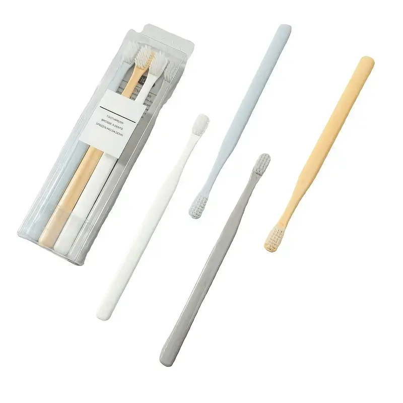 Thumbnail: Soft-Bristled Manual Toothbrush Set – 4-Piece Minimalist Adults Pack