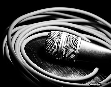 Black & White Microphone