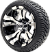 Complete line of golf cart wheel and tire options