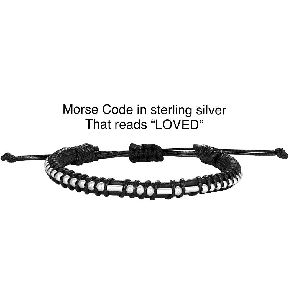Thumbnail: Morse Code Bracelet For Him