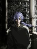 A moody illustration of a character standing in the rain, inspired by urban literature and atmospheric lighting.