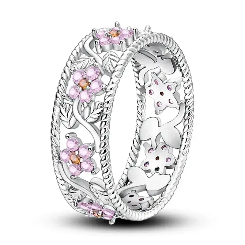 Anel de Prata Douce Rose