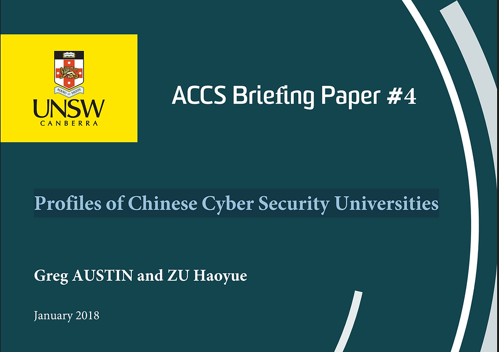 Profiles of Chinese Cyber Security Universities