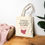 Thumbnail: Teacher Love Tote Bag, Canvas Shopper for Educators, Teacher Appreciation Gift