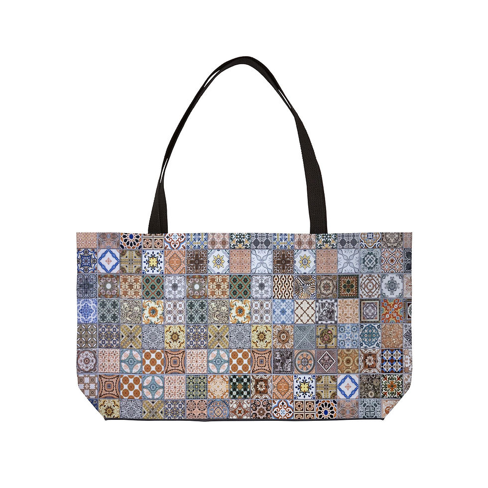Chic Boho  Weekender Tote Bag for Travel, Stylish Beach Bag, Vacation Essential