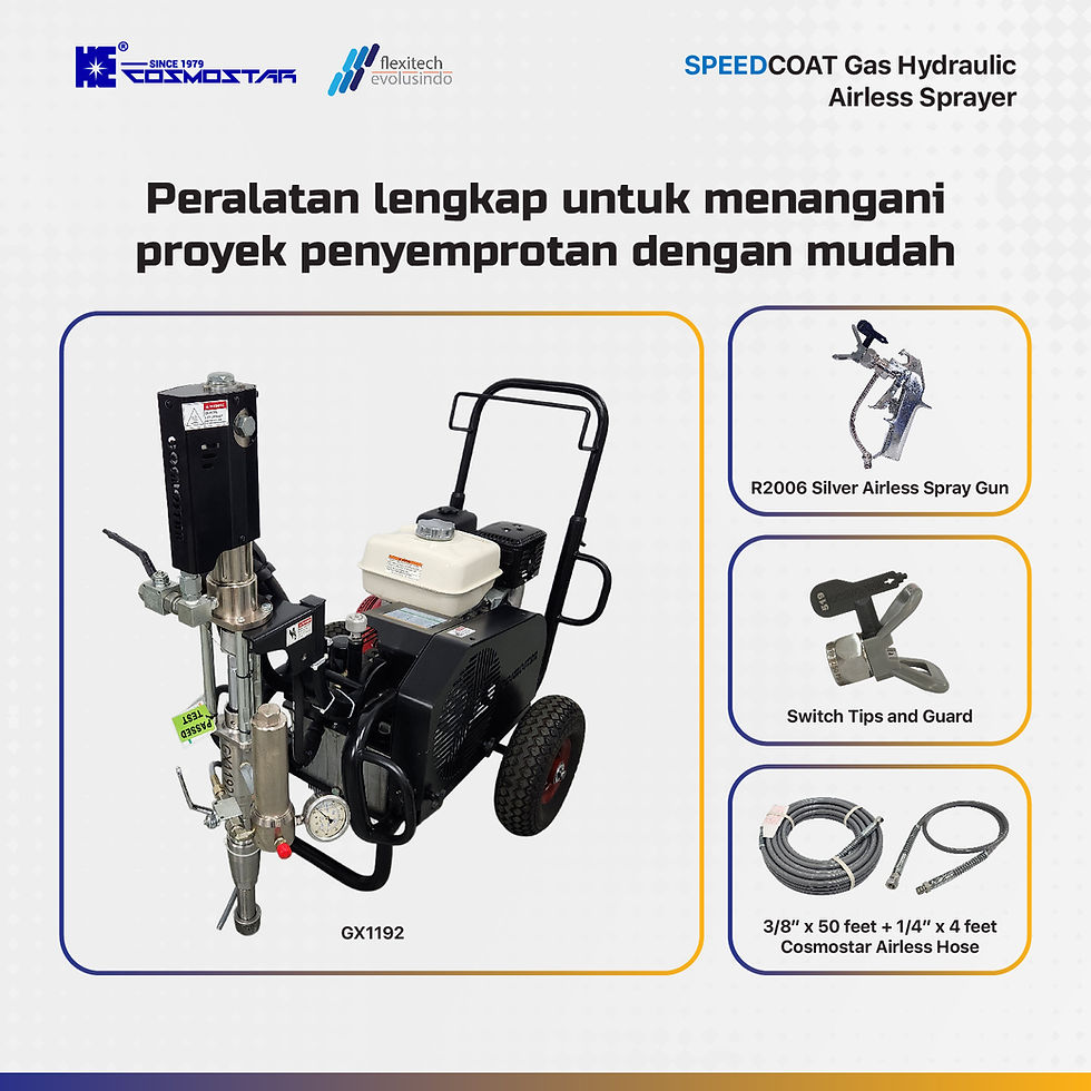Thumbnail: Kartu spesifikasi GX1192: 250 bar (3600 PSI), 14 LPM, tip hingga 0.057 inch