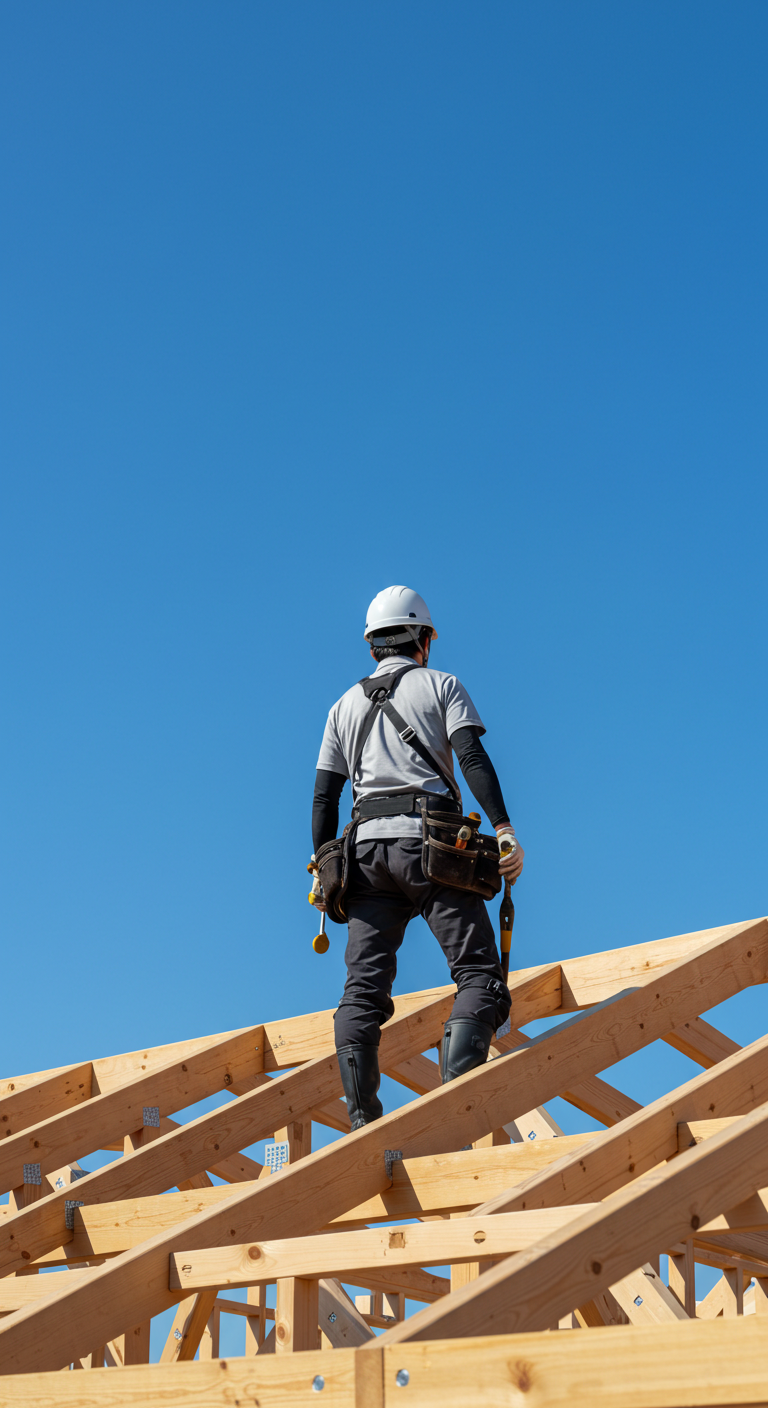 Worker on Rooftop Construction.png
