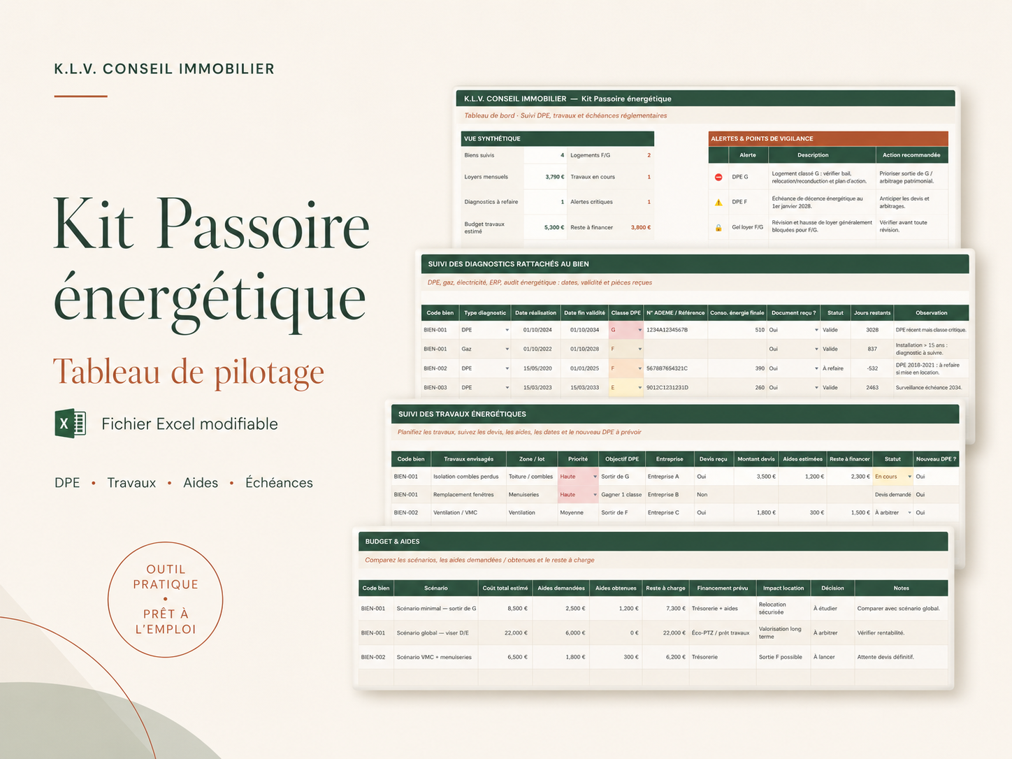 Kit Bailleur - Tableau de Pilotage passoire Énergétique