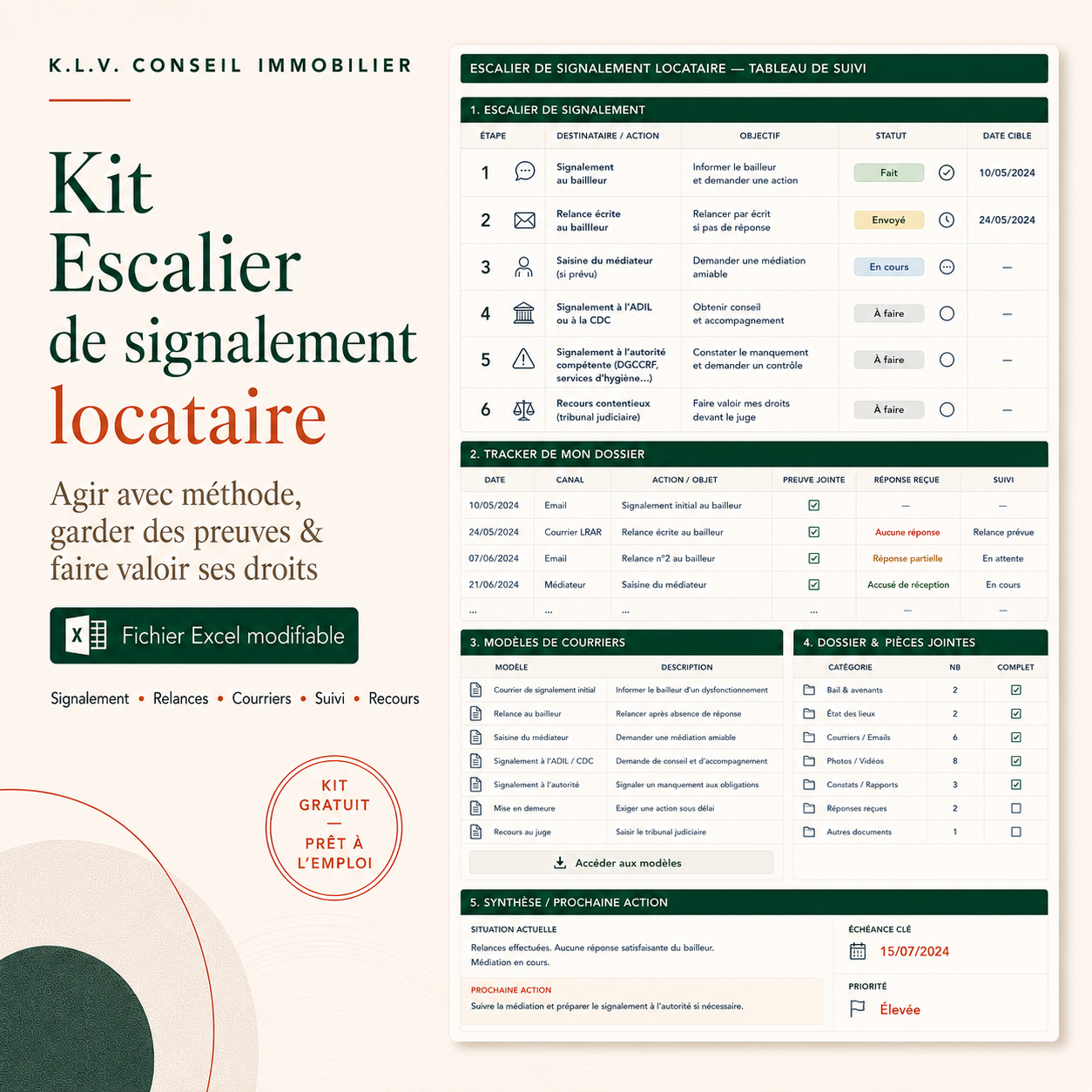 Kit Locataire - Escalier de signalement locataire